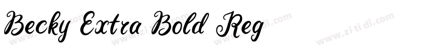 Becky Extra Bold Reg字体转换